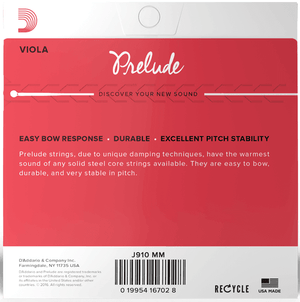 D'ADDARIO J912MM Prelude Viola Single D String, Medium Scale, Medium Tension - Ray's Midbell Music