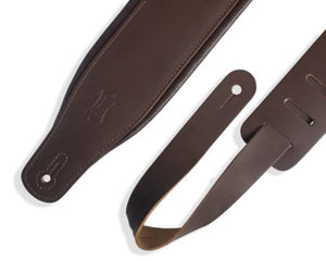LEVYS M26PDDBRDBR 3" Top Grain Leather Guitar Straps