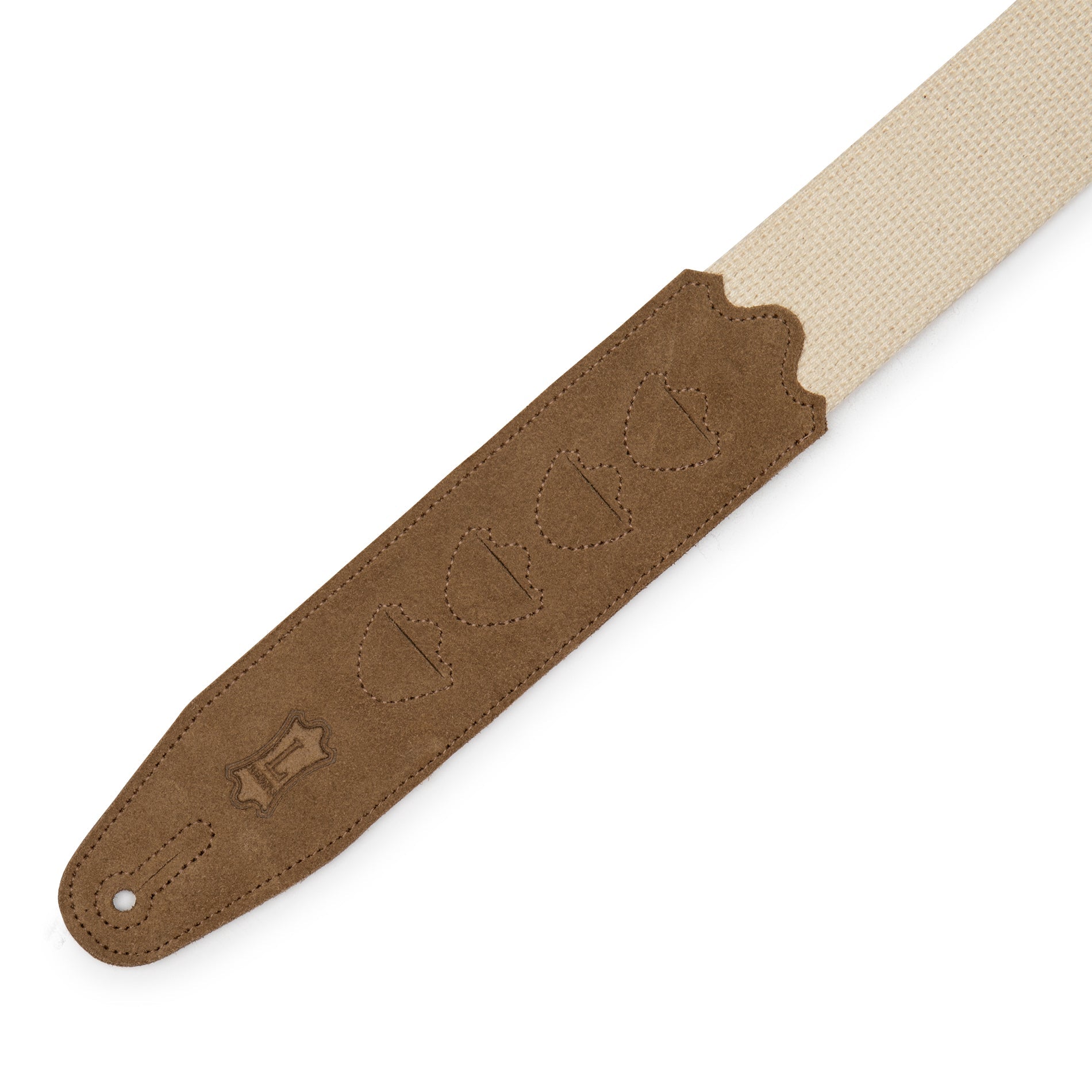 LEVYS MC2PHNAT 2" Natural Cotton Pick Holder Guitar Strap