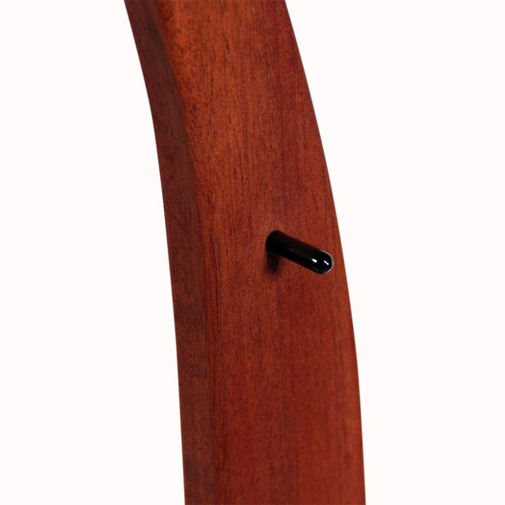 Zither Music C03 Wooden Cello Stand with Bow Holder - Handcrafted Solid Wood Floor Stand (Mahogany)
