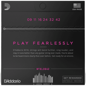 D'ADDARIO NYXL0942 NYXL Nickel Wound Super Light Electric Guitar Strings (9-42) - Ray's Midbell Music