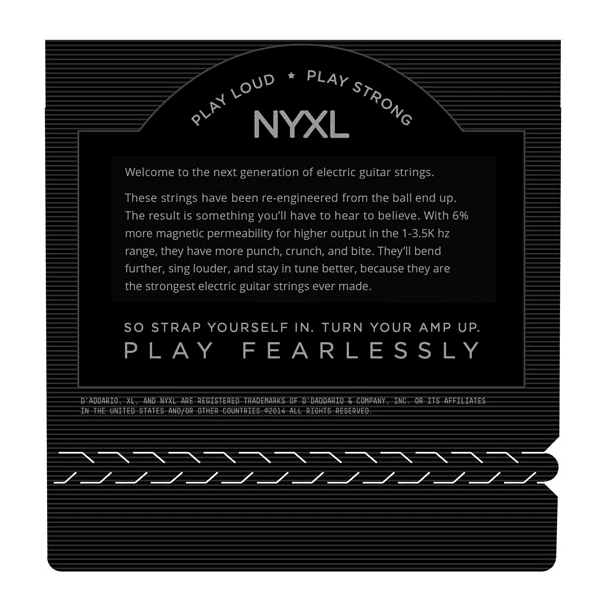 D'ADDARIO NYXL1156 NYXL Medium Top/Extra-Heavy Bottom Electric Guitar Strings, - Ray's Midbell Music