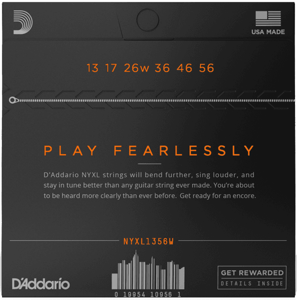 D'ADDARIO NYXL1356W NYXL Medium Electric Guitar Strings Wound 3rd 13-56 - Ray's Midbell Music