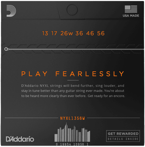 D'ADDARIO NYXL1356W NYXL Medium Electric Guitar Strings Wound 3rd 13-56 - Ray's Midbell Music