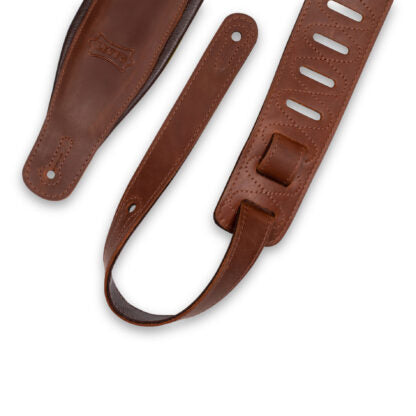 LEVYS PM32BHBRN 3.25" Butter Leather Guitar Strap - Brown