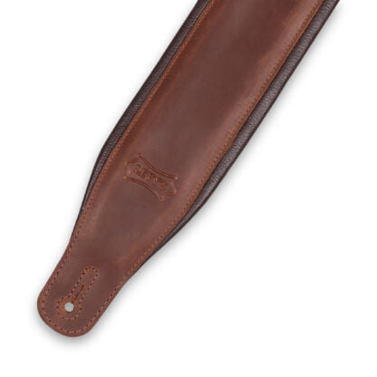 LEVYS PM32BHBRN 3.25" Butter Leather Guitar Strap - Brown