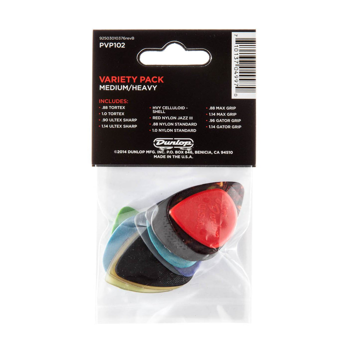 DUNLOP PVP102 Variety Pack Med/Heavy - Ray's Midbell Music