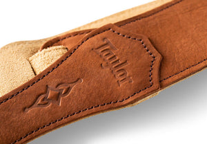 Taylor 410325 2.5" Sanded Suede Guitar Strap, Medium Brown