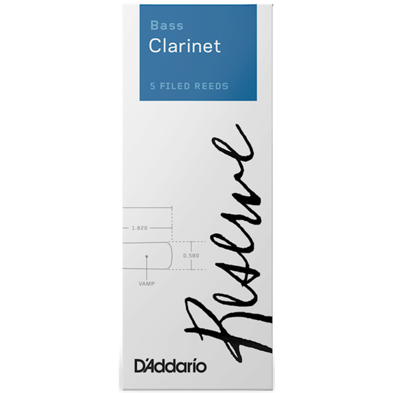 D'ADDARIO DER0530 #3 Reserve Bass Clarinet Reeds, 5 Pack