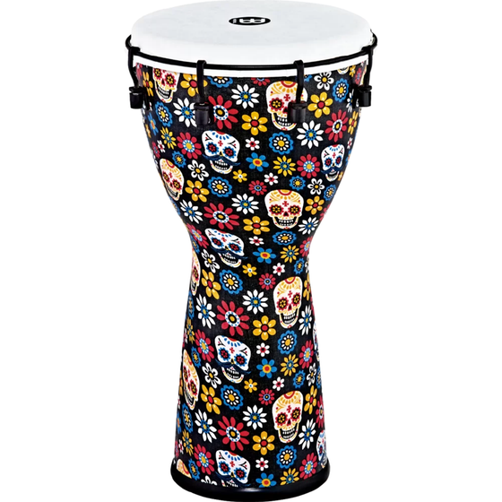 MEINL PERCUSSN ADJ10DA 10" Alpine Series Djembe, Synthetic Head (Day Of The Dead)