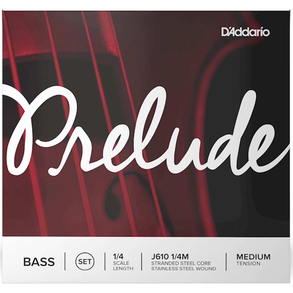 D'ADDARIO J61014M 1/4 Prelude Bass String Set, Medium Tension