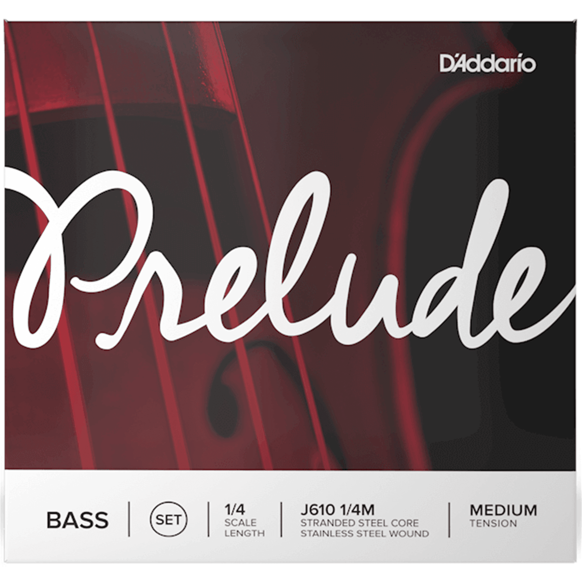 D'ADDARIO J61014M 1/4 Prelude Bass String Set, Medium Tension - Ray's Midbell Music