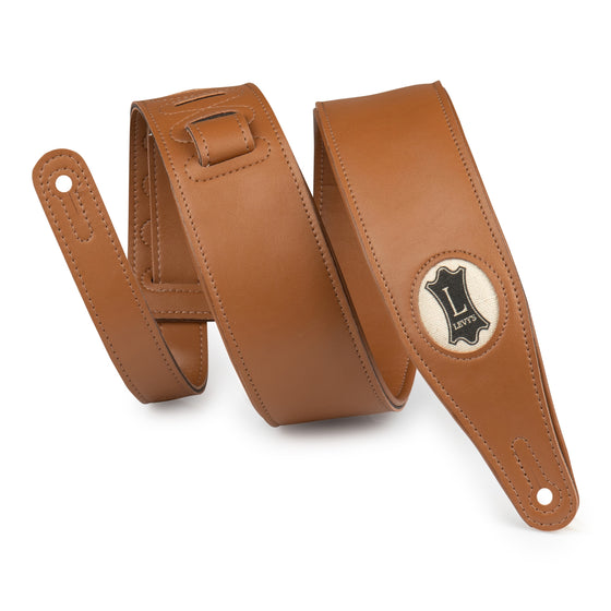 LEVYS M17VGNTAN 2.5" Tan Vegan Leather Strap - Hemp Levy's Logo