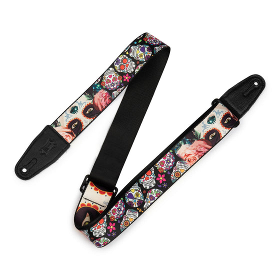 LEVYS MP2CAL002 2" Poly Calaca Guitar Strap - Eyes