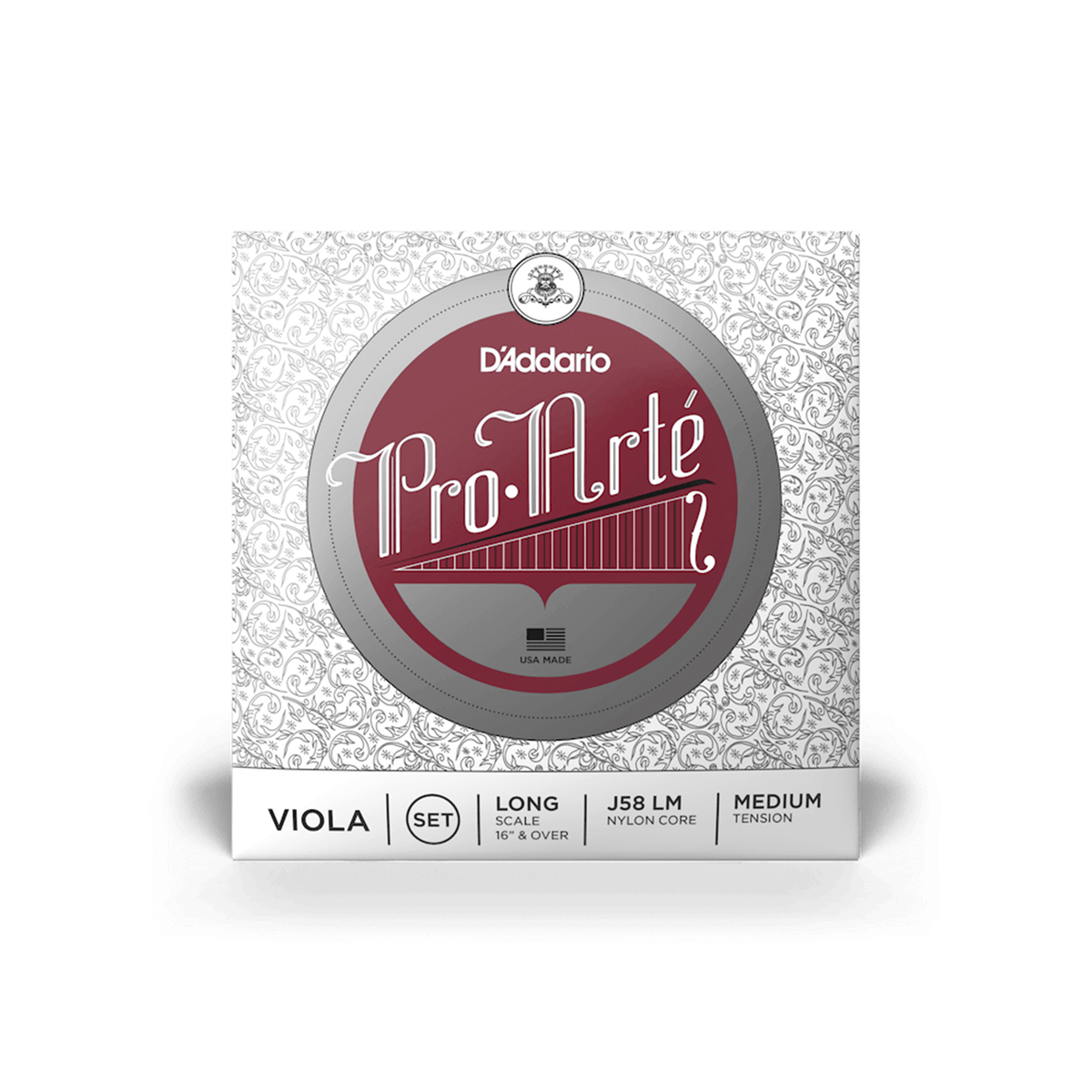 D'ADDARIO J58LM Pro-Arte Viola String Set, Long Scale, Medium Tension - Ray's Midbell Music