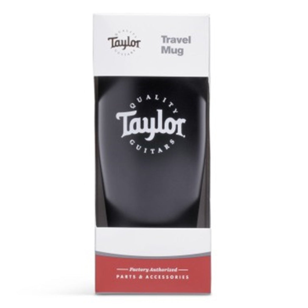 Taylor 1521 Travel Coffee Mug, Black, White Logo,20oz
