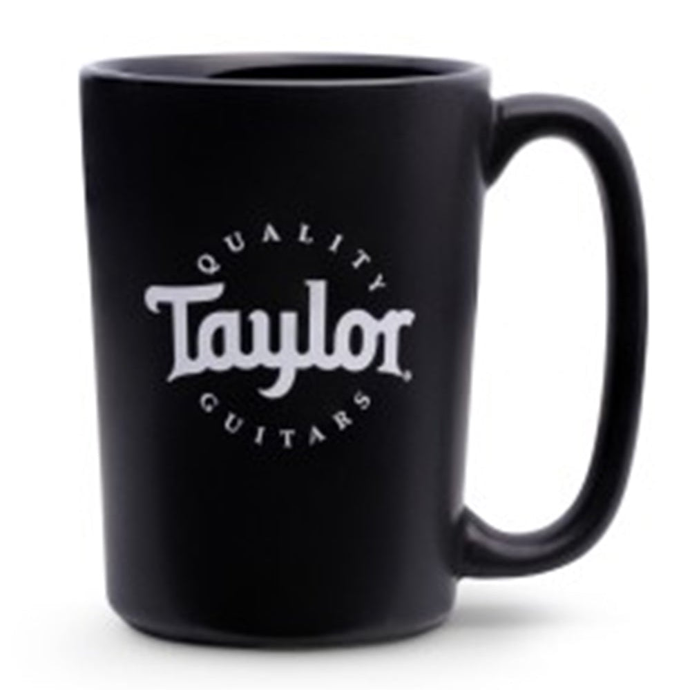 Taylor 1526 Rocca Coffee Mug,Black,White Logo,12oz