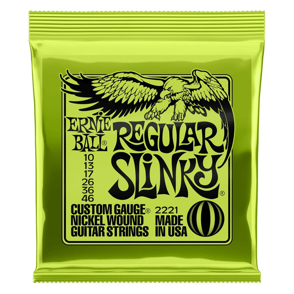 ERNIE BALL 2221 Regular Slinky Nickel Electric Guitar Strings (Lime) - Ray's Midbell Music
