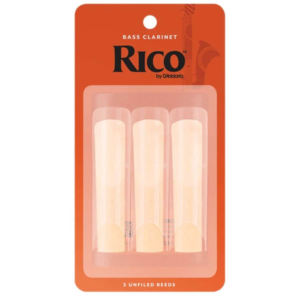 RICO REA0325 #2.5 Bass Clarinet Reeds, 3 Pack - Ray's Midbell Music