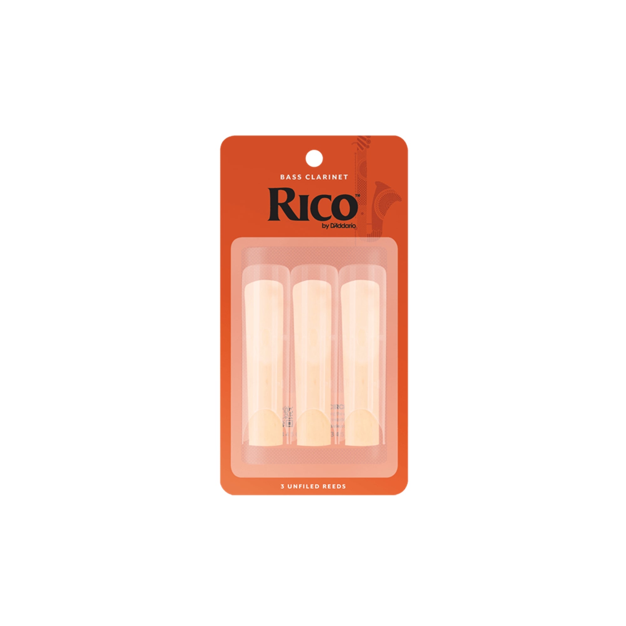 RICO REA0325 #2.5 Bass Clarinet Reeds, 3 Pack