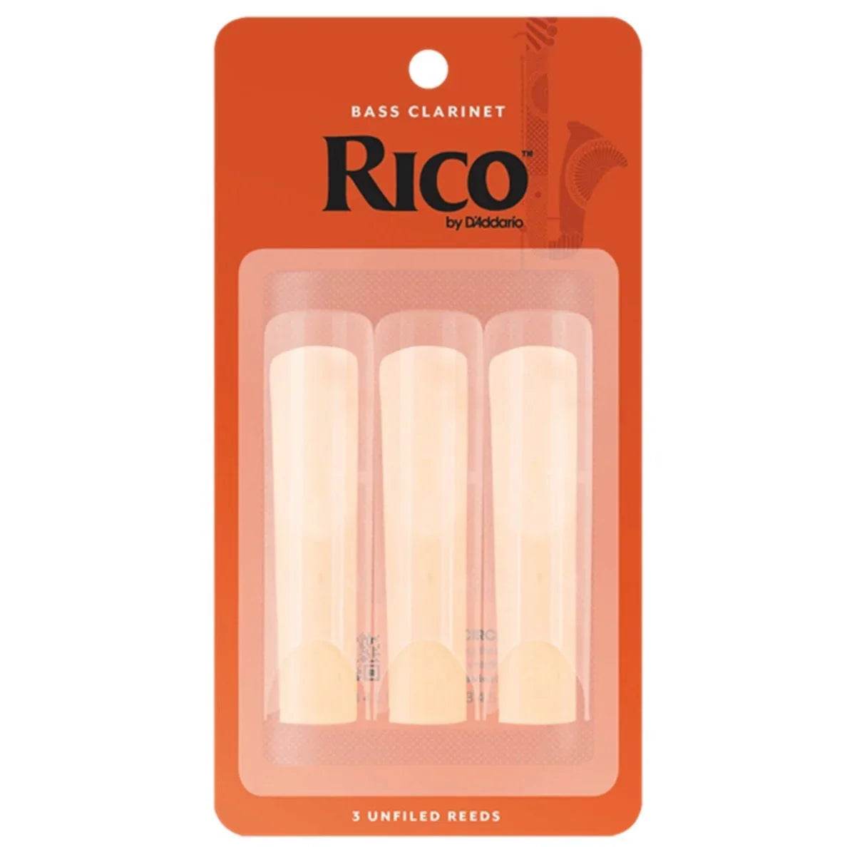 RICO REA0330 #3 Bass Clarinet Reeds, 3 Pack - Ray's Midbell Music