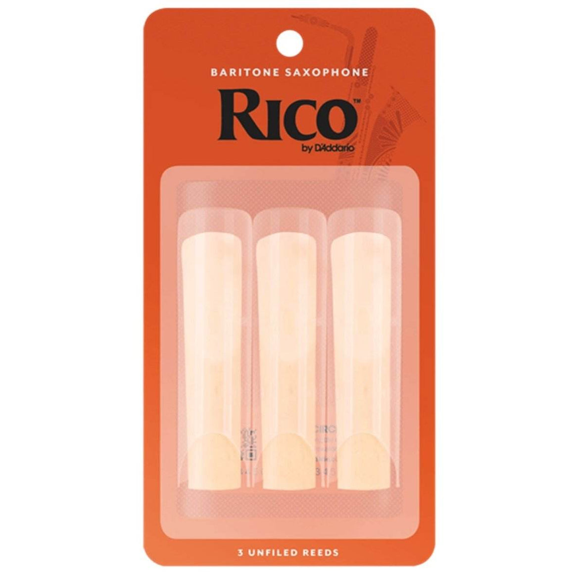 RICO RLA0330 #3 Bari Sax Reeds, 3 Pack - Ray's Midbell Music