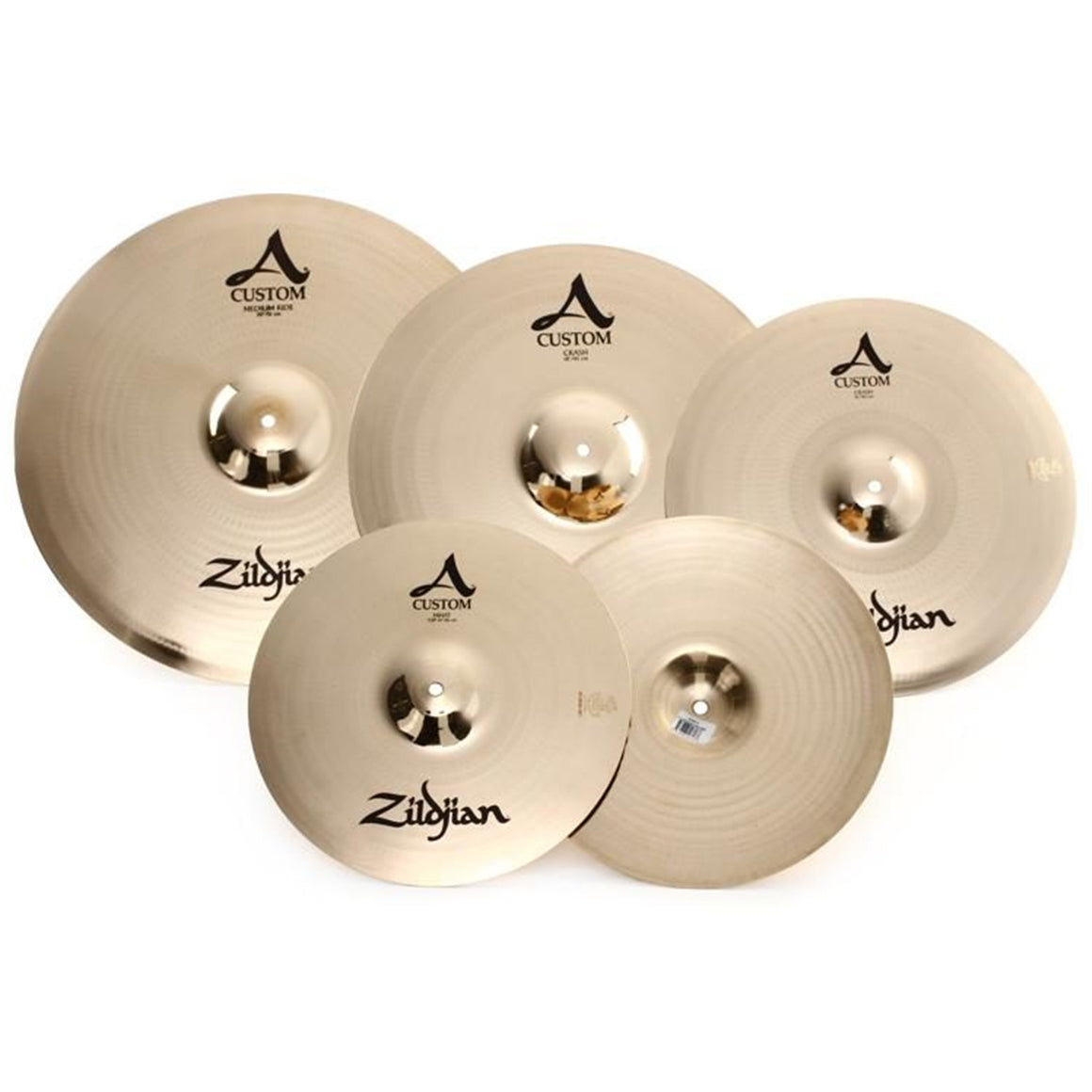 ZILDJIAN A2057911 A Custom 4-Pack Cast Bronze Cymbals (14,16,18,20") with Bag