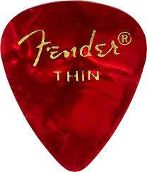 FENDER #0980351709 Red Moto Thin Picks 12 Pk - Ray's Midbell Music