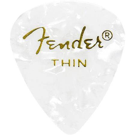 FENDER #0980351705 White Moto Thin Picks 12 Pk - Ray's Midbell Music