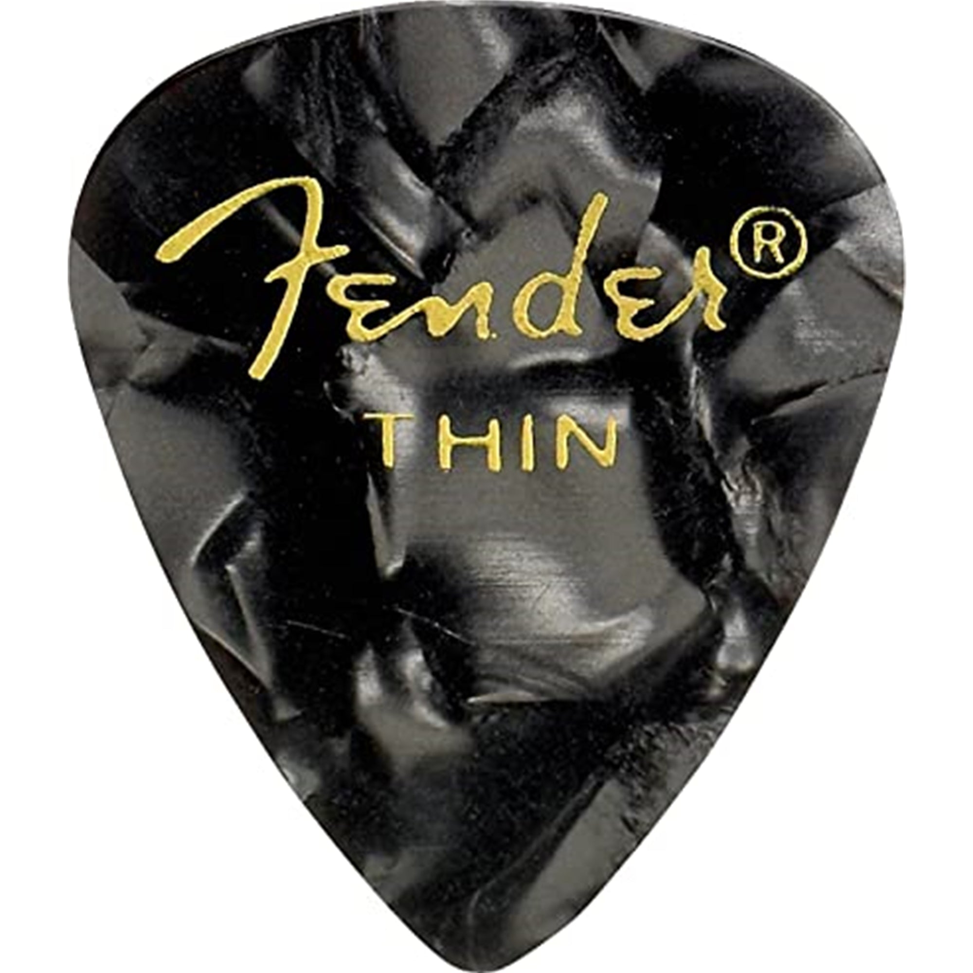 FENDER #0980351743 Black Moto Thin Picks 12 Pk