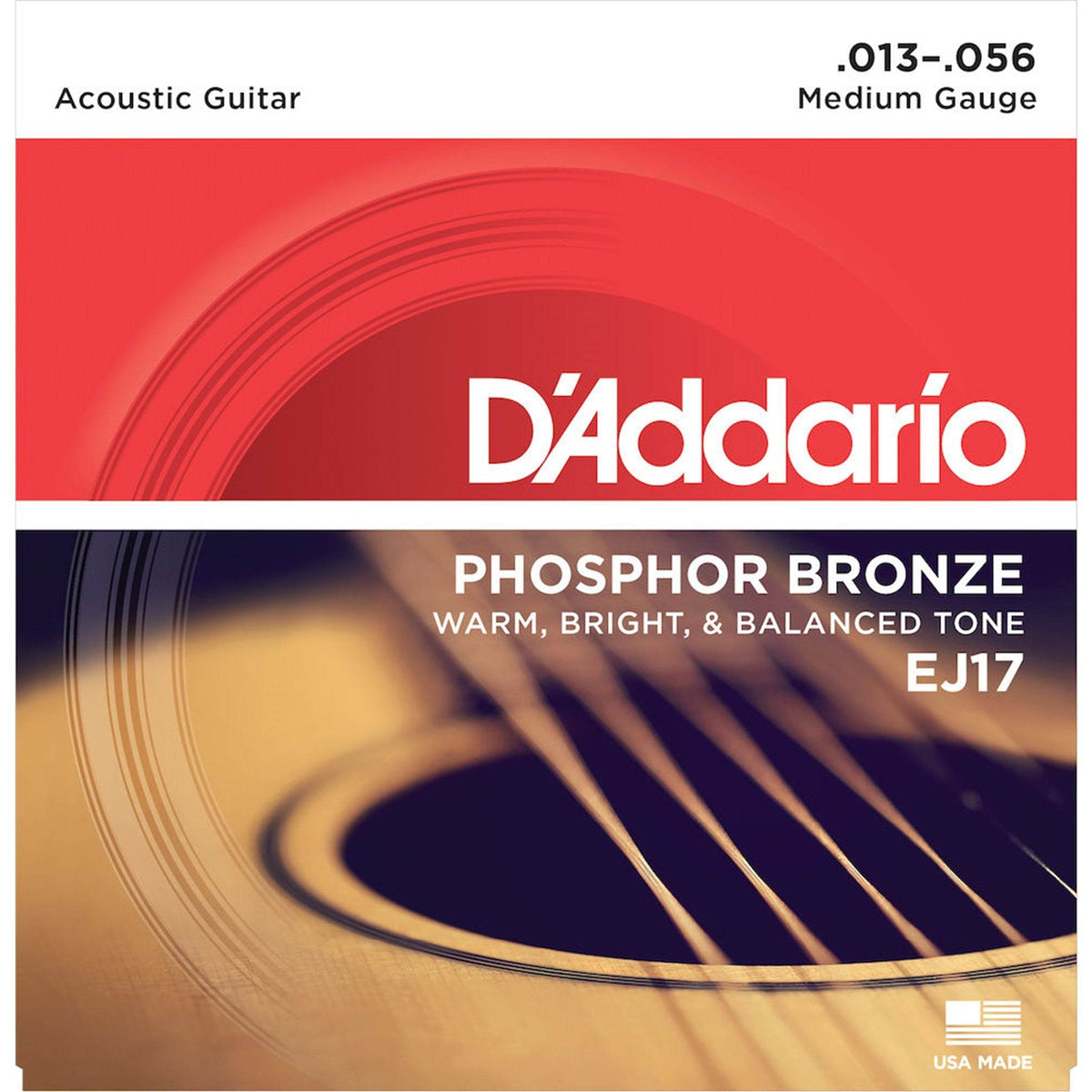 D'ADDARIO EJ17 Medium Acoustic Guitar Strings - Ray's Midbell Music