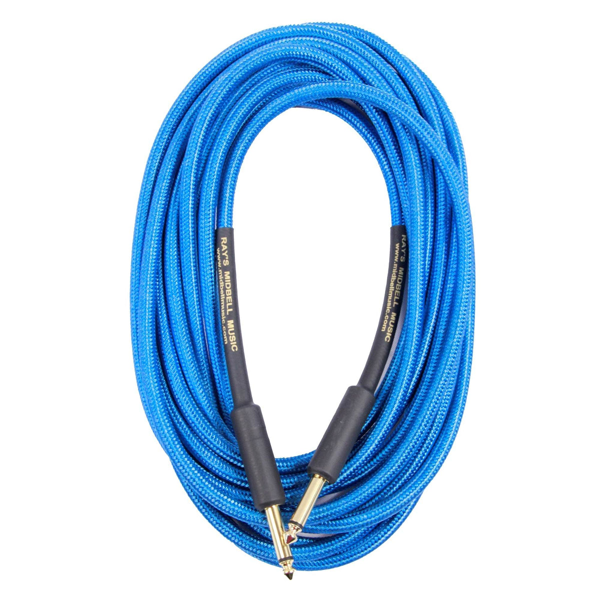 PROformance LCH20BLU 20' Woven Cloth Instrument Cable (Blue) - Ray's Midbell Music