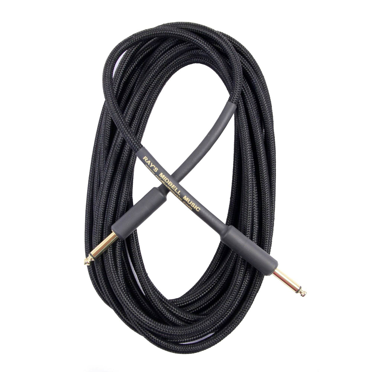 PROformance LCH20BLK 20' Woven Cloth Instrument Cable (Black) - Ray's Midbell Music