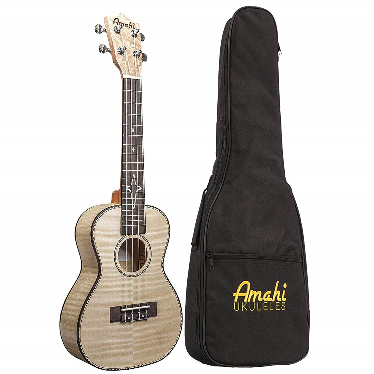 Amahi UK550C Concert Flamed Maple Ukulele w/ Bag - Ray's Midbell Music
