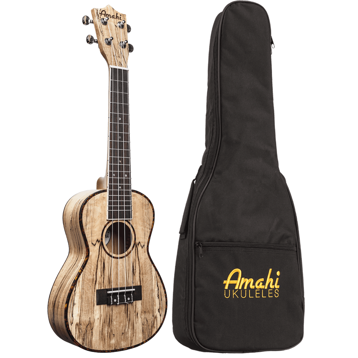 Amahi UK770C Concert Spalted Maple Ukulele w/ Bag - Ray's Midbell Music