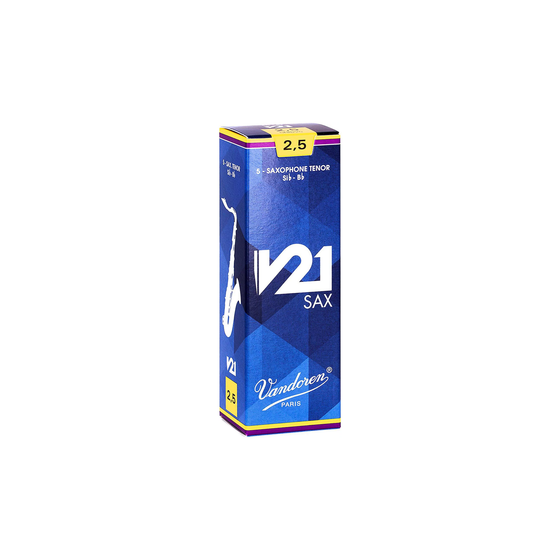 VANDOREN V21 SR8225 #2.5 Tenor Sax Reeds, Box of 10