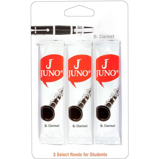 JUNO JCR0123 #2 Bb Clarinet Reeds, Card Of 3