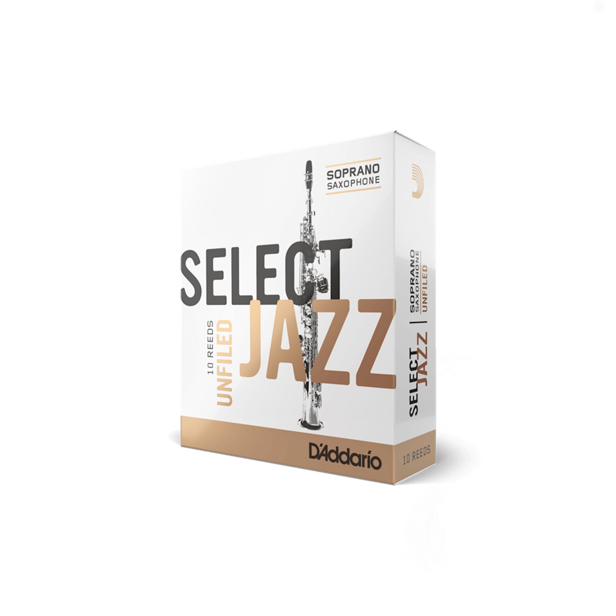 RICO JAZZ SELCT RRS10SSX3S #3S Unfiled Soprano Sax Reeds, Box of 10