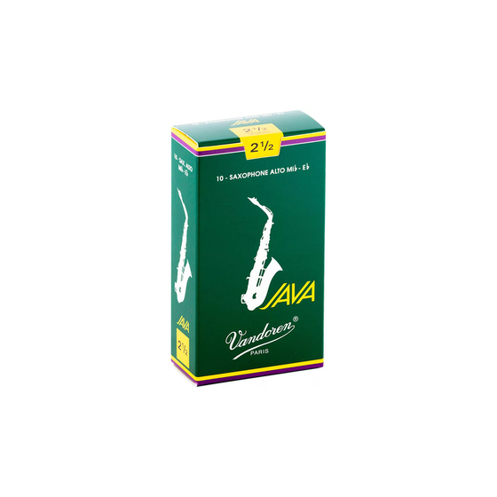 VANDOREN SR2625 #2.5 Java Alto Saxophone Reeds, Box of 10