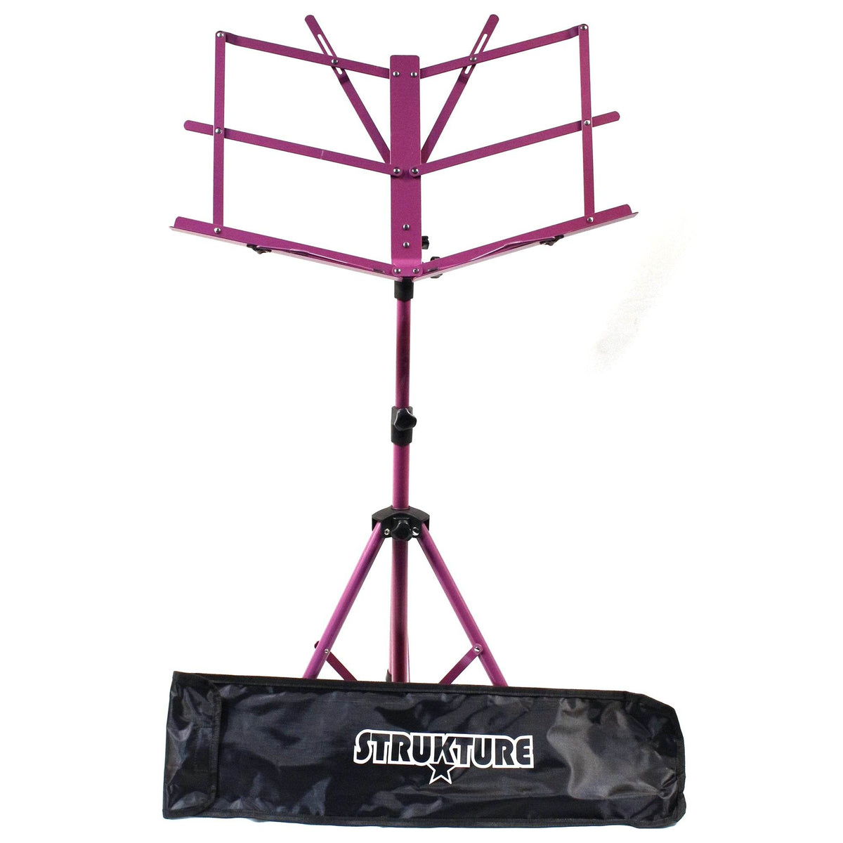 STRUKTURE SMS1XPP Purple Folding Music Stand w/ Bag - Ray's Midbell Music