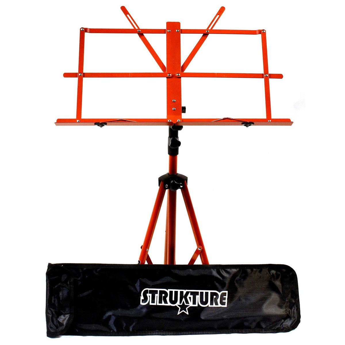 STRUKTURE SMS1XRD Red Folding Music Stand w/ Bag - Ray's Midbell Music