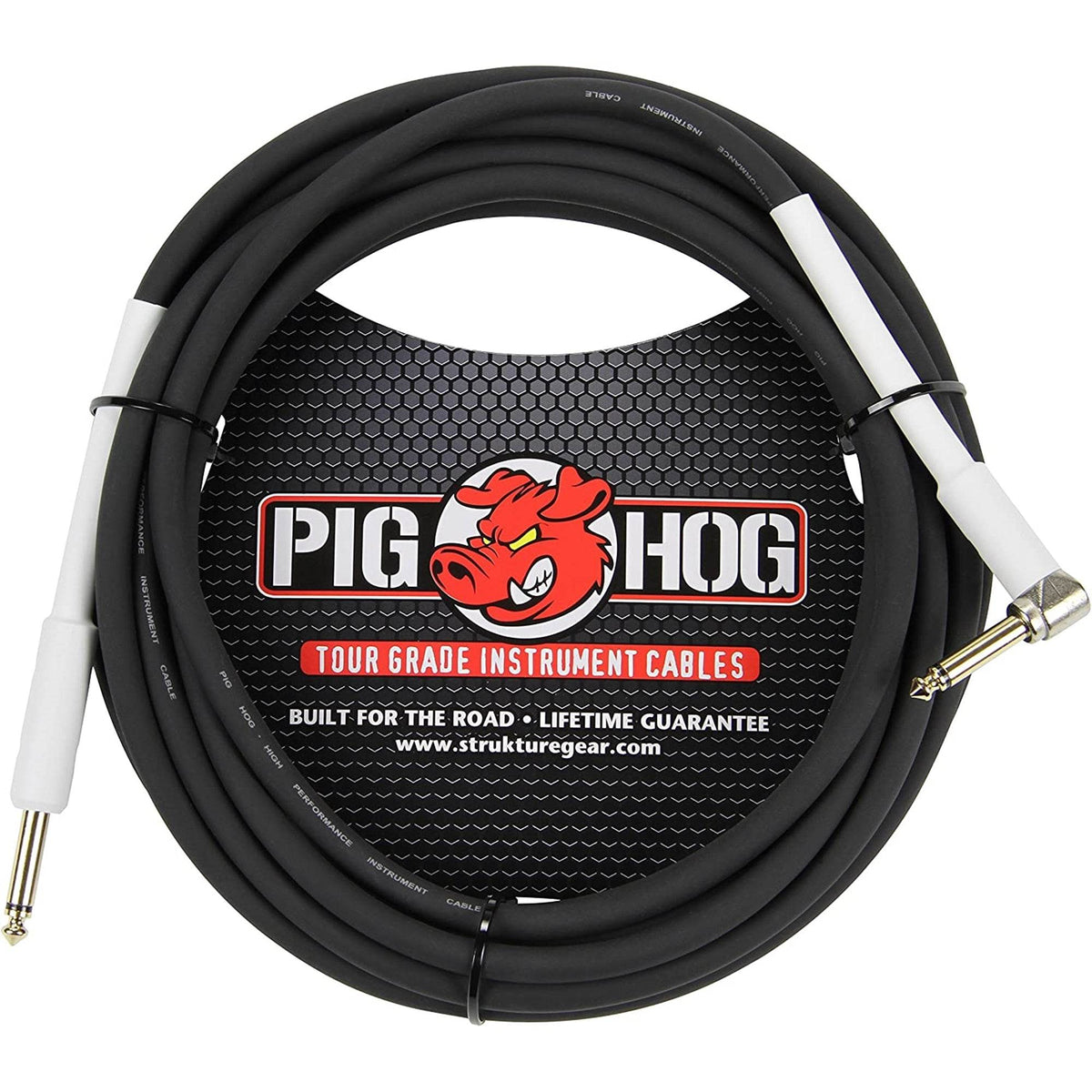 Pig Hog PH10R 10' Right Angle Instrument Cable 8mm - Ray's Midbell Music