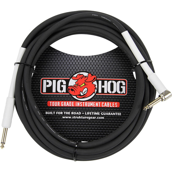 Pig Hog PH10R 10' Right Angle Instrument Cable 8mm