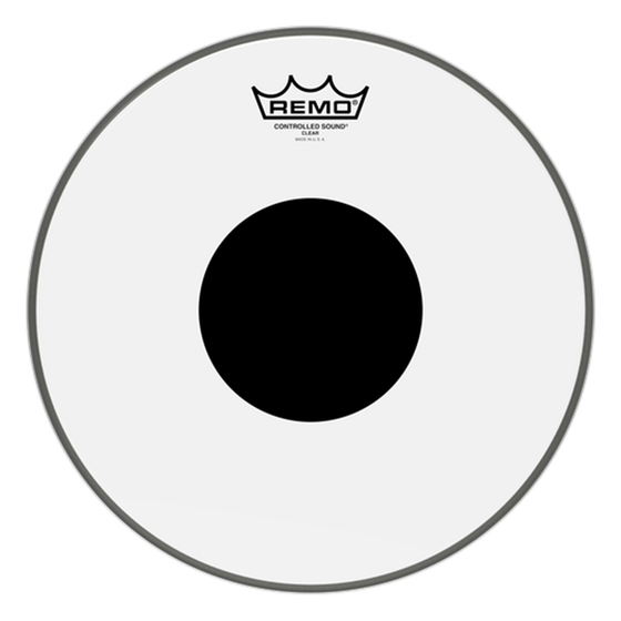 REMO CS-0312-10 12" Clear Controlled Sound Drum Head (Black Dot On Top)