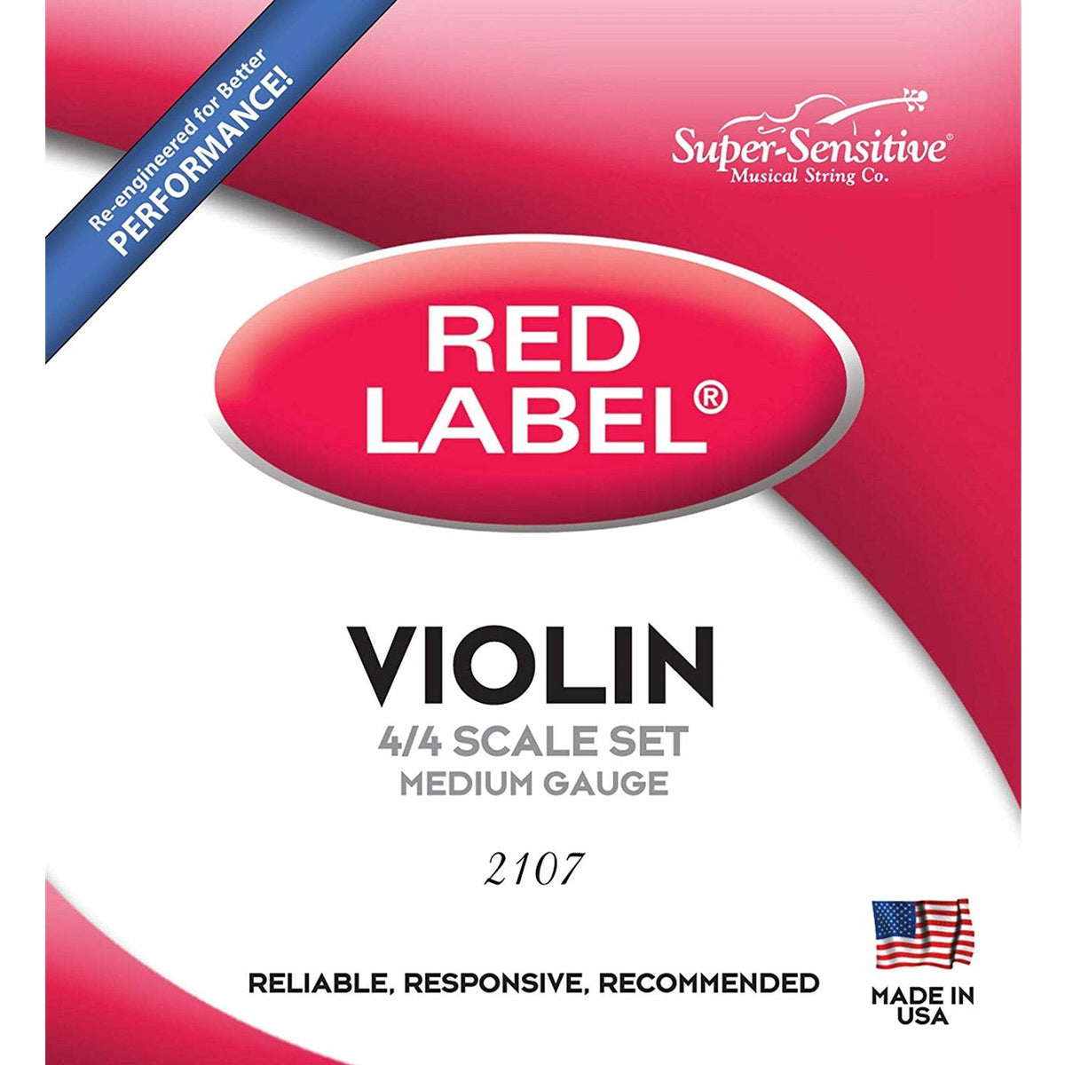 SUPER SENSITIVE SS2107 4/4 Violin Strings, Full Set - Ray's Midbell Music