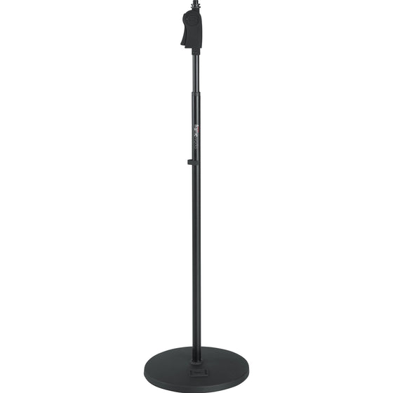 Frameworks GFWMIC1001 Roundbase Mic Stand w/ Deluxe clutch & 10" base