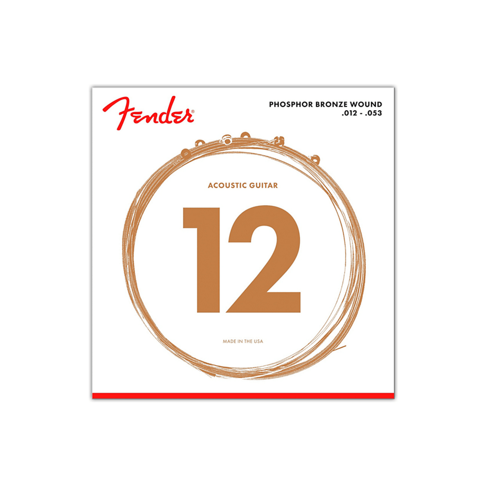 FENDER #60L Phosphor Bronze Acoustic Guitar Strings 12-53