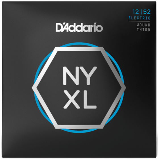 D'ADDARIO NYXL1252W NYXL Light Electric Guitar Strings Wound Third 12-52