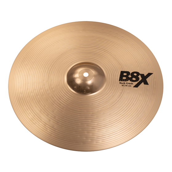 SABIAN 41609X 16" B8X Rock Crash Cymbal