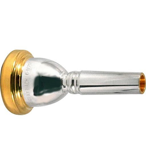 BACH 3506HALGR 6.5 AL Small Shank Trombone Mouthpiece w/ Gold Rim